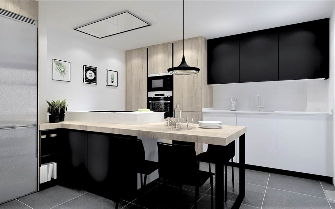 Cocina con peninsula 7